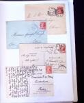 1875-1959, Collection de timbres seuls sur lettres