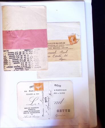 1875-1959, Collection de timbres seuls sur lettres