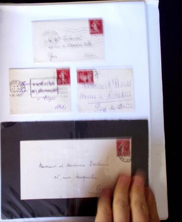 1875-1959, Collection de timbres seuls sur lettres
