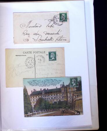 1875-1959, Collection de timbres seuls sur lettres