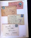1875-1959, Collection de timbres seuls sur lettres