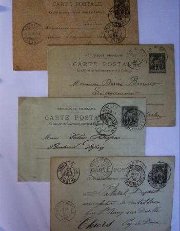 1893-1938 Classeur Blanc contenant environs 300/400