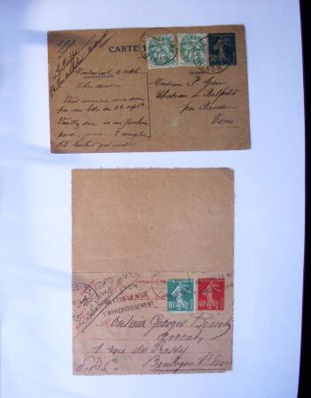 1893-1938 Classeur Blanc contenant environs 300/400