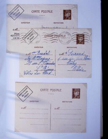 1893-1938 Classeur Blanc contenant environs 300/400