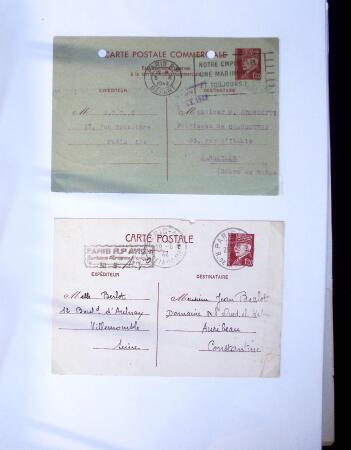 1893-1938 Classeur Blanc contenant environs 300/400