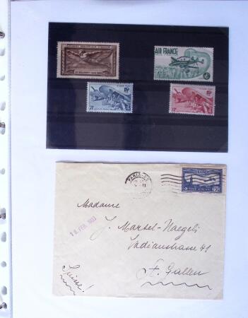 1930-1953 Classeur Bleu contenant envions 60/80 lettres