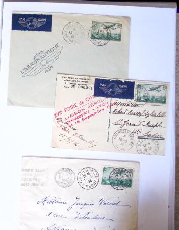 1930-1953 Classeur Bleu contenant envions 60/80 lettres