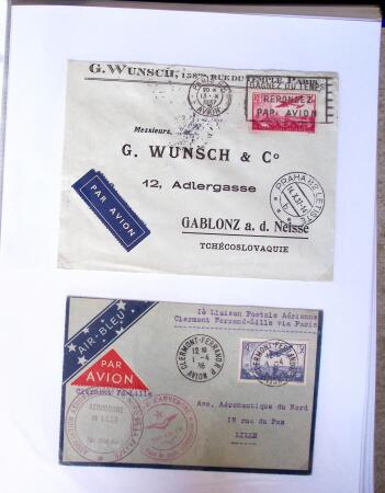 1930-1953 Classeur Bleu contenant envions 60/80 lettres