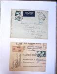 1930-1953 Classeur Bleu contenant envions 60/80 lettres