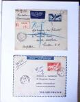 1930-1953 Classeur Bleu contenant envions 60/80 lettres