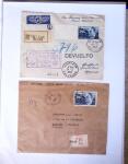 1930-1953 Classeur Bleu contenant envions 60/80 lettres