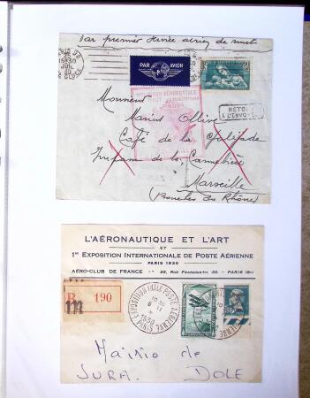 1930-1953 Classeur Bleu contenant envions 60/80 lettres