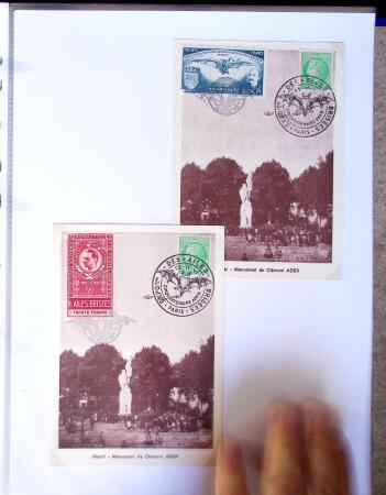 1930-1953 Classeur Bleu contenant envions 60/80 lettres