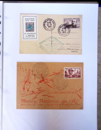 1930-1953 Classeur Bleu contenant envions 60/80 lettres
