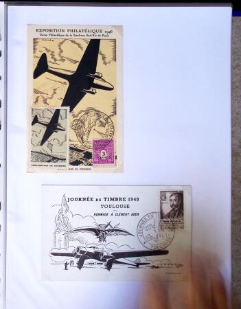 1930-1953 Classeur Bleu contenant envions 60/80 lettres