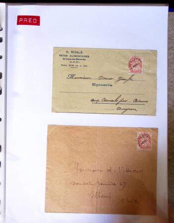 1930-1953 Classeur Bleu contenant envions 60/80 lettres