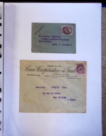 1930-1953 Classeur Bleu contenant envions 60/80 lettres