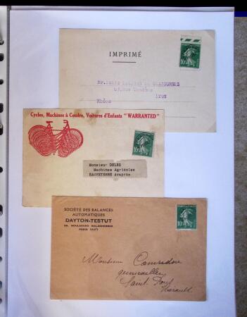 1930-1953 Classeur Bleu contenant envions 60/80 lettres