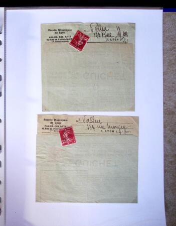 1930-1953 Classeur Bleu contenant envions 60/80 lettres