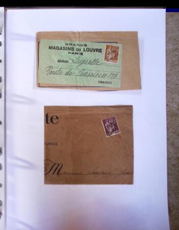 1930-1953 Classeur Bleu contenant envions 60/80 lettres