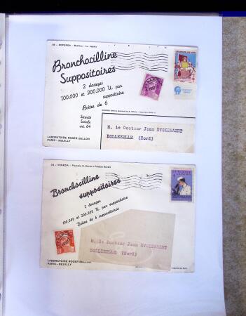1930-1953 Classeur Bleu contenant envions 60/80 lettres