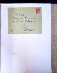 1930-1953 Classeur Bleu contenant envions 60/80 lettres