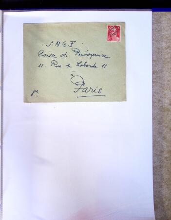 1930-1953 Classeur Bleu contenant envions 60/80 lettres