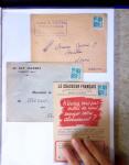 1930-1953 Classeur Bleu contenant envions 60/80 lettres