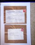 1930-1953 Classeur Bleu contenant envions 60/80 lettres