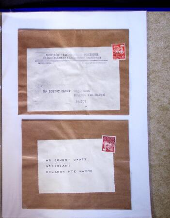 1930-1953 Classeur Bleu contenant envions 60/80 lettres