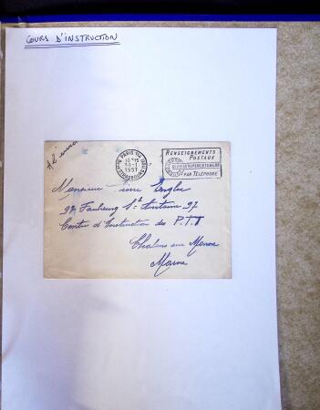 1930-1953 Classeur Bleu contenant envions 60/80 lettres