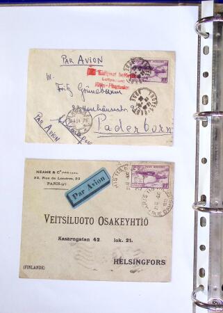 1930-1953 Classeur Bleu contenant envions 60/80 lettres