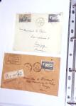 1930-1953 Classeur Bleu contenant envions 60/80 lettres