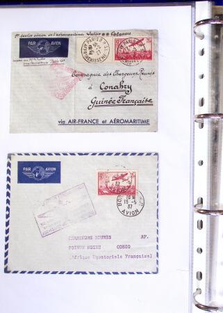 1930-1953 Classeur Bleu contenant envions 60/80 lettres