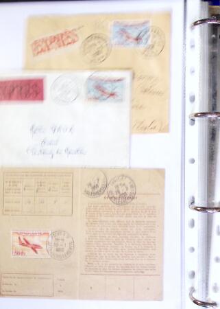 1930-1953 Classeur Bleu contenant envions 60/80 lettres