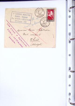 1930-1953 Classeur Bleu contenant envions 60/80 lettres