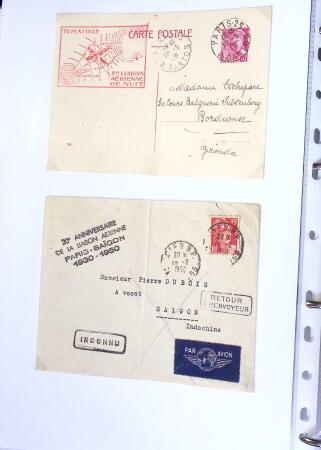 1930-1953 Classeur Bleu contenant envions 60/80 lettres