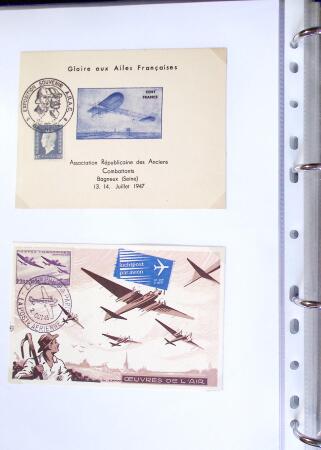 1930-1953 Classeur Bleu contenant envions 60/80 lettres