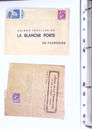 1930-1953 Classeur Bleu contenant envions 60/80 lettres