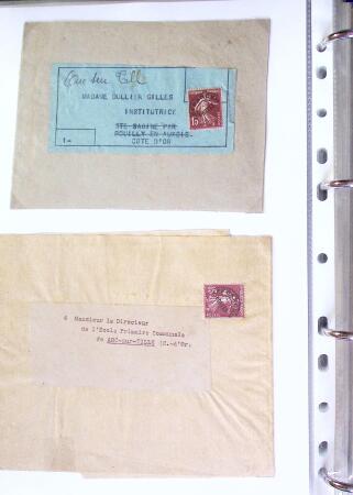 1930-1953 Classeur Bleu contenant envions 60/80 lettres