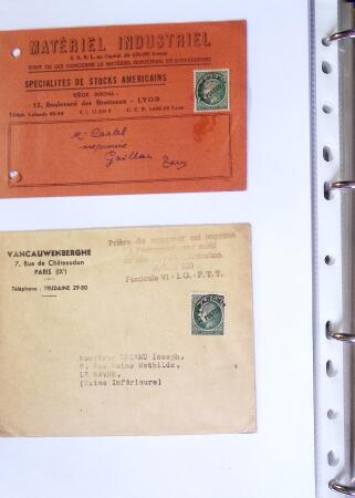 1930-1953 Classeur Bleu contenant envions 60/80 lettres