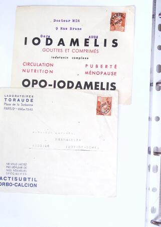 1930-1953 Classeur Bleu contenant envions 60/80 lettres