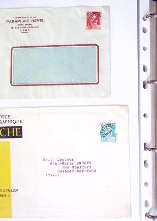 1930-1953 Classeur Bleu contenant envions 60/80 lettres