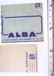1930-1953 Classeur Bleu contenant envions 60/80 lettres