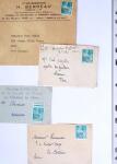 1930-1953 Classeur Bleu contenant envions 60/80 lettres