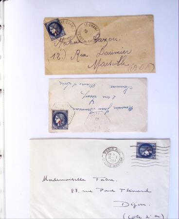 1941-1946 Classeur blanc contenant environs 300 plis