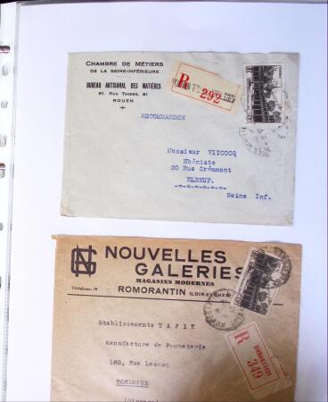 1941-1946 Classeur blanc contenant environs 300 plis