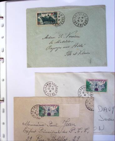 1941-1946 Classeur blanc contenant environs 300 plis