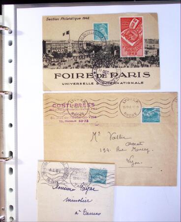 1941-1946 Classeur blanc contenant environs 300 plis