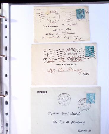 1941-1946 Classeur blanc contenant environs 300 plis